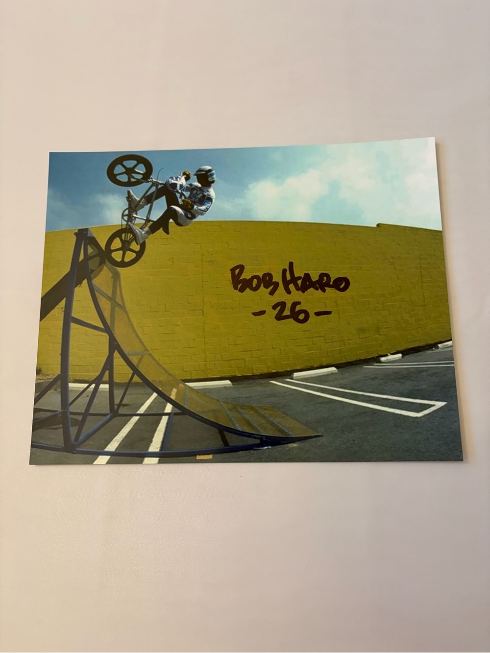 BMX freestyle Legend Bob haro hand signed photo biking bike bicycle
